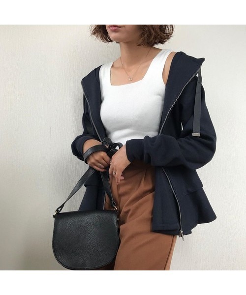 ボンディングフリルパーカー ジップアップ パーカー（パーカー