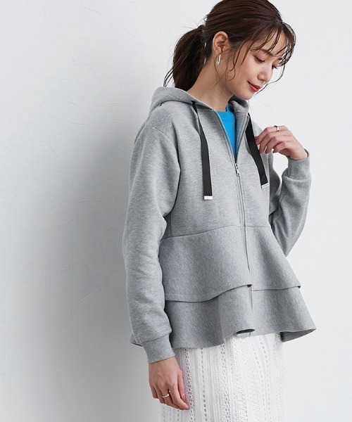 ボンディングフリルパーカー ジップアップ パーカー（パーカー