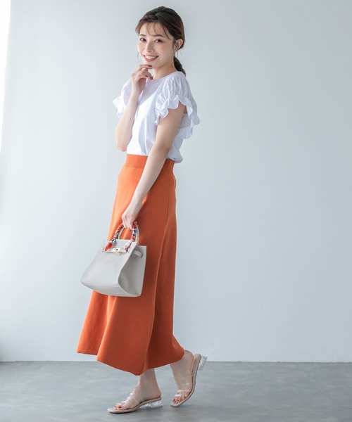 Edit Sheen(エディットシーン)の「スカーフハンドルミディバッグ(ハンドバッグ・レディース・ブラック/アイボリー/モカ・FREE)」の18枚目の写真