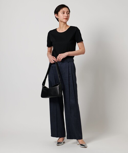 UNITED ARROWS(ユナイテッドアローズ)の「C DOUBLE Tシャツ(Tシャツ/カットソー・レディース・ライトグレー/ホワイト/ブラック・FREE)」の9枚目の写真