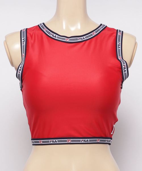 FILA(フィラ)の「【FILA/フィラ】 ロゴジャガードテープブラトップ / タンクトップ フィットネス ヨガ ジム 速乾(タンクトップ・レディース・ブラック/ネイビー/レッド・MEDIUM/LARGE/SMALL)」の7枚目の写真