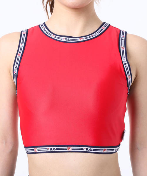 FILA(フィラ)の「【FILA/フィラ】 ロゴジャガードテープブラトップ / タンクトップ フィットネス ヨガ ジム 速乾(タンクトップ・レディース・ブラック/ネイビー/レッド・MEDIUM/LARGE/SMALL)」の6枚目の写真