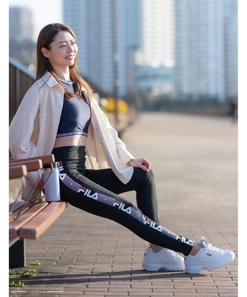 FILA(フィラ)の「【FILA/フィラ】 ロゴジャガードテープブラトップ / タンクトップ フィットネス ヨガ ジム 速乾(タンクトップ・レディース・ブラック/ネイビー/レッド・MEDIUM/LARGE/SMALL)」の20枚目の写真