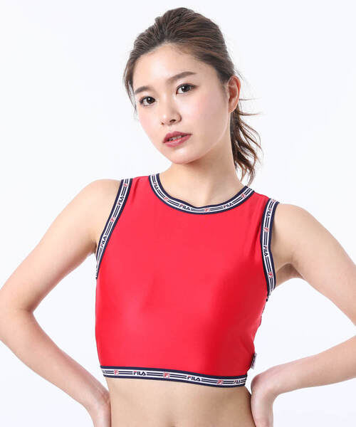 FILA(フィラ)の「【FILA/フィラ】 ロゴジャガードテープブラトップ / タンクトップ フィットネス ヨガ ジム 速乾(タンクトップ・レディース・ブラック/ネイビー/レッド・MEDIUM/LARGE/SMALL)」の16枚目の写真