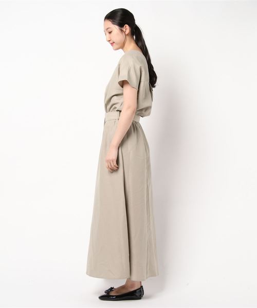 rps（アールピーエス）の「ベルト付きマキシワンピース（ワンピース・レディース・ブラック/ベージュ/モカ/グレイッシュベージュ・M）」の6枚目の写真