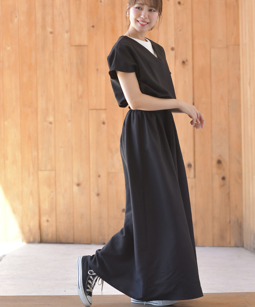 rps（アールピーエス）の「ベルト付きマキシワンピース（ワンピース・レディース・ブラック/ベージュ/モカ/グレイッシュベージュ・M）」の2枚目の写真