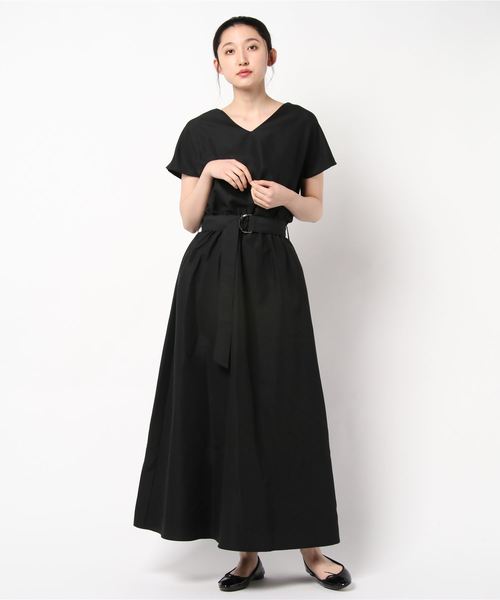 rps（アールピーエス）の「ベルト付きマキシワンピース（ワンピース・レディース・ブラック/ベージュ/モカ/グレイッシュベージュ・M）」の17枚目の写真