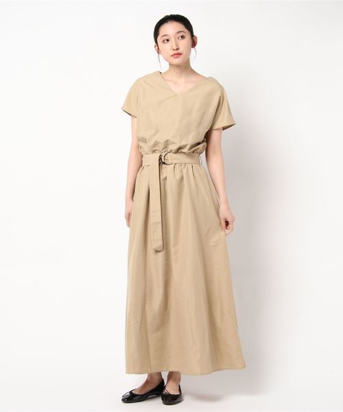 rps（アールピーエス）の「ベルト付きマキシワンピース（ワンピース・レディース・ブラック/ベージュ/モカ/グレイッシュベージュ・M）」の19枚目の写真