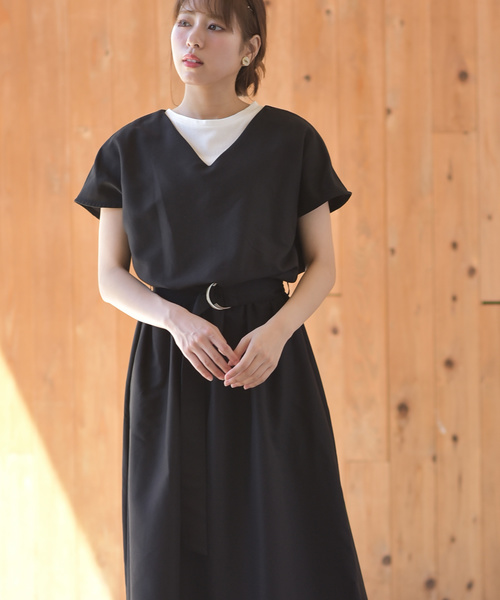 rps（アールピーエス）の「ベルト付きマキシワンピース（ワンピース・レディース・ブラック/ベージュ/モカ/グレイッシュベージュ・M）」の8枚目の写真