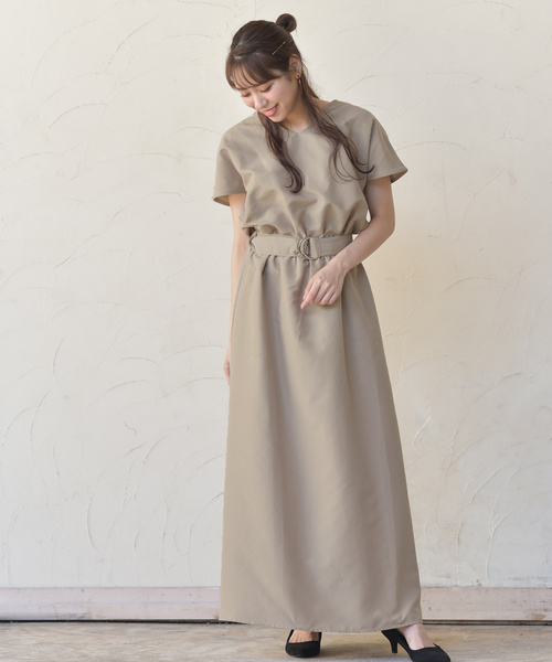 rps（アールピーエス）の「ベルト付きマキシワンピース（ワンピース・レディース・ブラック/ベージュ/モカ/グレイッシュベージュ・M）」の13枚目の写真