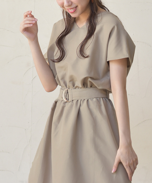 rps（アールピーエス）の「ベルト付きマキシワンピース（ワンピース・レディース・ブラック/ベージュ/モカ/グレイッシュベージュ・M）」の14枚目の写真