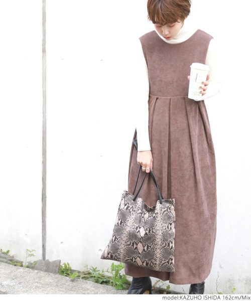 coca（coca）（コカ）の「スウェード風パイソン柄トートバッグ（トートバッグ・レディース・その他・ONE SIZE）」の5枚目の写真