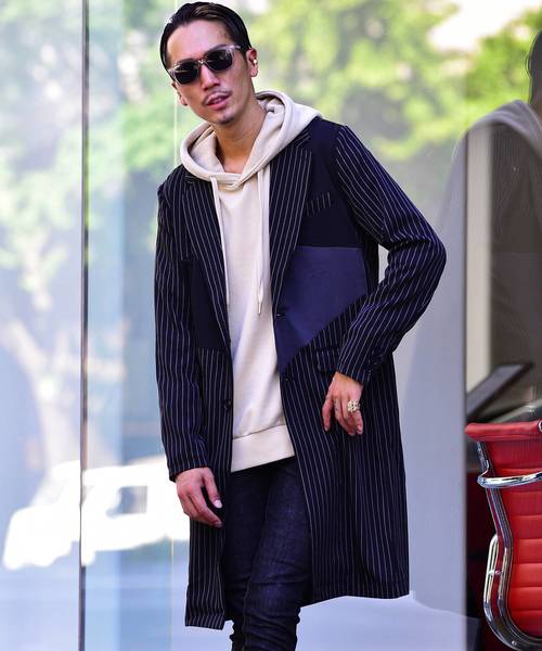 JOKER(ジョーカー)の「切替チェスターコート アウター(チェスターコート・メンズ・ブラック系その他/ブラック・M/L/XL)」の2枚目の写真