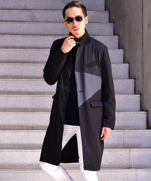 JOKER(ジョーカー)の「切替チェスターコート アウター(チェスターコート・メンズ・ブラック系その他/ブラック・M/L/XL)」の1枚目の写真