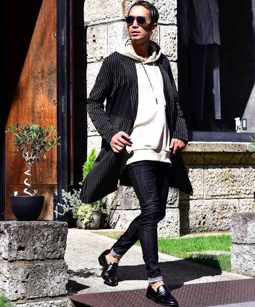 JOKER(ジョーカー)の「切替チェスターコート アウター(チェスターコート・メンズ・ブラック系その他/ブラック・M/L/XL)」の4枚目の写真