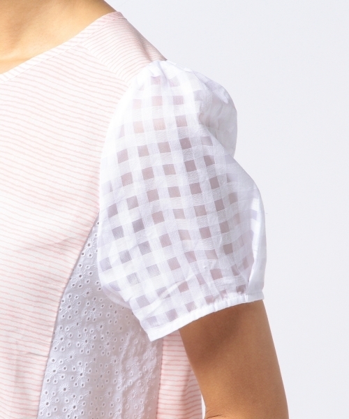 Another Edition（アナザーエディション）の「AE 3クロス ホソBOR  T（シャツ/ブラウス・レディース・シャーベット/ライトブルー・フリー）」の11枚目の写真