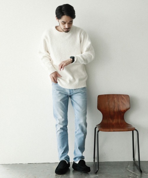 BAYFLOW(ベイフロー)の「キョウネンシャギープルオーバー(ニット/セーター・メンズ・ベージュ/オフホワイト/ネイビー・MEDIUM/LARGE/SMALL)」の19枚目の写真