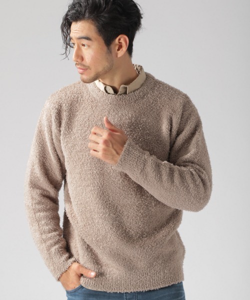 BAYFLOW(ベイフロー)の「キョウネンシャギープルオーバー(ニット/セーター・メンズ・ベージュ/オフホワイト/ネイビー・MEDIUM/LARGE/SMALL)」の17枚目の写真