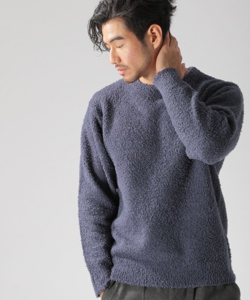 BAYFLOW(ベイフロー)の「キョウネンシャギープルオーバー(ニット/セーター・メンズ・ベージュ/オフホワイト/ネイビー・MEDIUM/LARGE/SMALL)」の5枚目の写真