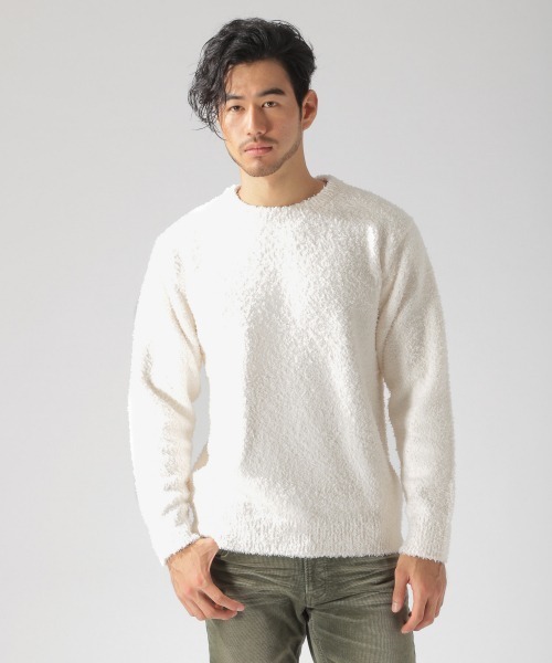 BAYFLOW(ベイフロー)の「キョウネンシャギープルオーバー(ニット/セーター・メンズ・ベージュ/オフホワイト/ネイビー・MEDIUM/LARGE/SMALL)」の9枚目の写真