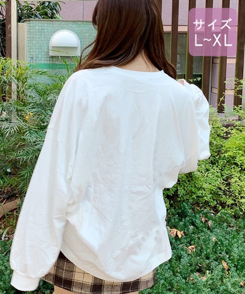 apres jour（アプレジュール）の「【大きいサイズ】スリット入りBIGロンＴ【ZOZOTOWN限定アイテム】（Tシャツ/カットソー・レディース・オフホワイト/ライトベージュ/モカ・X-LARGE）」の22枚目の写真