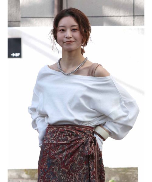 Ungrid(アングリッド)の「レイヤードロングスリーブTee(Tシャツ/カットソー・レディース・ブラウン/オフホワイト・FREE)」の11枚目の写真