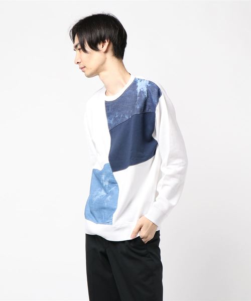 JUNRED（ジュンレッド）の「デニムクレイジースウェット（スウェット・メンズ・ホワイト/ネイビー/グレー・LL/M/L）」の14枚目の写真