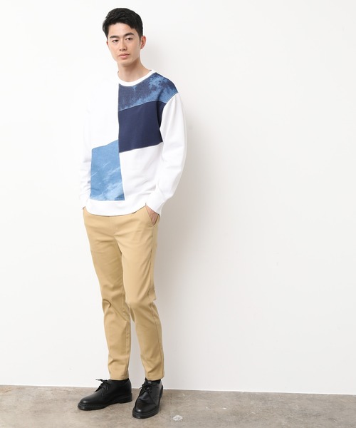 JUNRED（ジュンレッド）の「デニムクレイジースウェット（スウェット・メンズ・ホワイト/ネイビー/グレー・LL/M/L）」の10枚目の写真