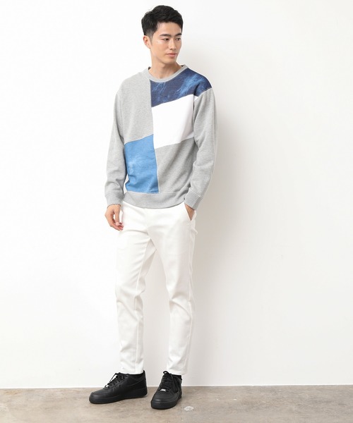 JUNRED（ジュンレッド）の「デニムクレイジースウェット（スウェット・メンズ・ホワイト/ネイビー/グレー・LL/M/L）」の11枚目の写真