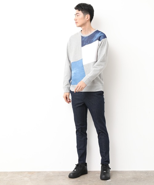 JUNRED（ジュンレッド）の「デニムクレイジースウェット（スウェット・メンズ・ホワイト/ネイビー/グレー・LL/M/L）」の12枚目の写真