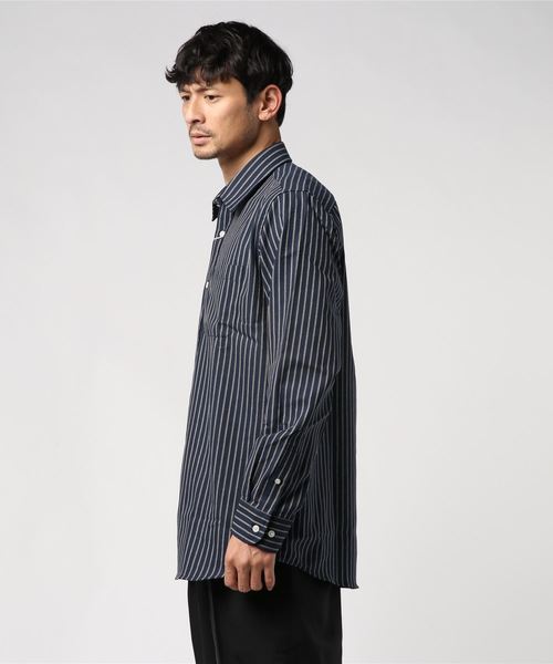 CONVERSE(コンバース)の「CONVERSE/コンバース ヘリンボン チェック ストライプ シャツ/シャツジャケット(シャツ/ブラウス・メンズ・ブルー系その他2/ホワイト系その他2/ブルー系その他/ネイビー/ホワイト系その他/グリーン/ブルー/レッド・L/LL/M)」の9枚目の写真