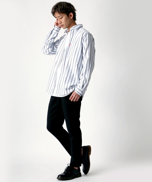 CONVERSE(コンバース)の「CONVERSE/コンバース ヘリンボン チェック ストライプ シャツ/シャツジャケット(シャツ/ブラウス・メンズ・ブルー系その他2/ホワイト系その他2/ブルー系その他/ネイビー/ホワイト系その他/グリーン/ブルー/レッド・L/LL/M)」の14枚目の写真