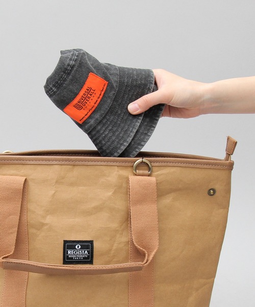 UNIVERSAL OVERALL（ユニバーサルオーバーオール）の「UNIVERSAL OVERALL / ユニバーサルオーバーオール / 硫化染め バケットハット / ハット（ハット・メンズ・ブラック/ベージュ・FREE）」の10枚目の写真