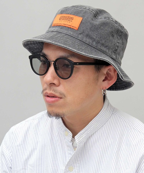 UNIVERSAL OVERALL（ユニバーサルオーバーオール）の「UNIVERSAL OVERALL / ユニバーサルオーバーオール / 硫化染め バケットハット / ハット（ハット・メンズ・ブラック/ベージュ・FREE）」の3枚目の写真