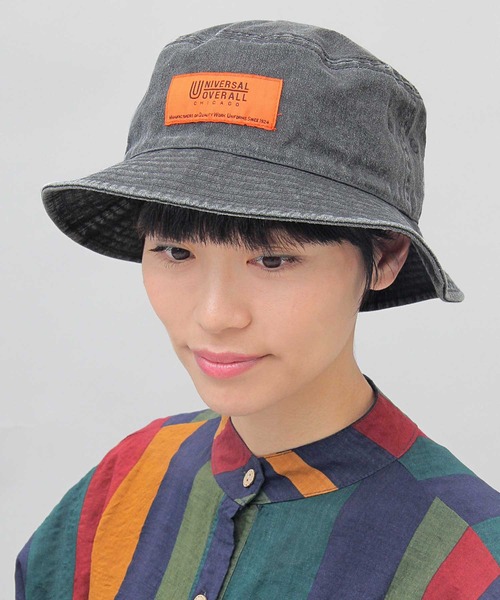 UNIVERSAL OVERALL（ユニバーサルオーバーオール）の「UNIVERSAL OVERALL / ユニバーサルオーバーオール / 硫化染め バケットハット / ハット（ハット・メンズ・ブラック/ベージュ・FREE）」の17枚目の写真