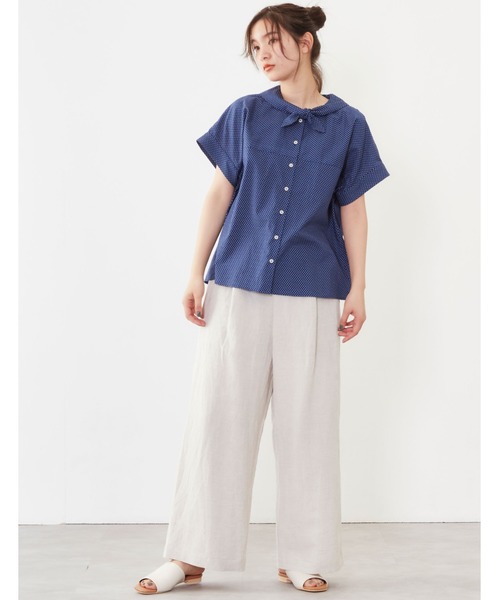 POU DOU DOU(プードゥドゥ)の「【FUDGE5月号掲載】ネッカチーフブラウス(シャツ/ブラウス・レディース・ブラック/ベージュ/ネイビー/オフホワイト・3)」の21枚目の写真