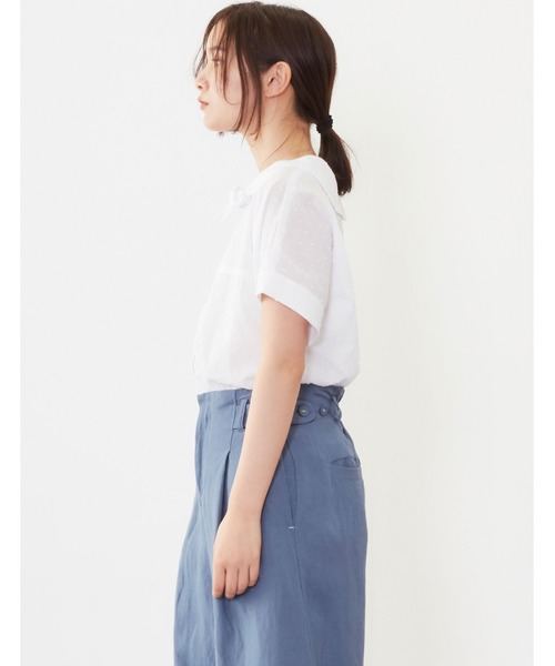 POU DOU DOU(プードゥドゥ)の「【FUDGE5月号掲載】ネッカチーフブラウス(シャツ/ブラウス・レディース・ブラック/ベージュ/ネイビー/オフホワイト・3)」の7枚目の写真