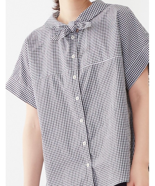 POU DOU DOU(プードゥドゥ)の「【FUDGE5月号掲載】ネッカチーフブラウス(シャツ/ブラウス・レディース・ブラック/ベージュ/ネイビー/オフホワイト・3)」の17枚目の写真