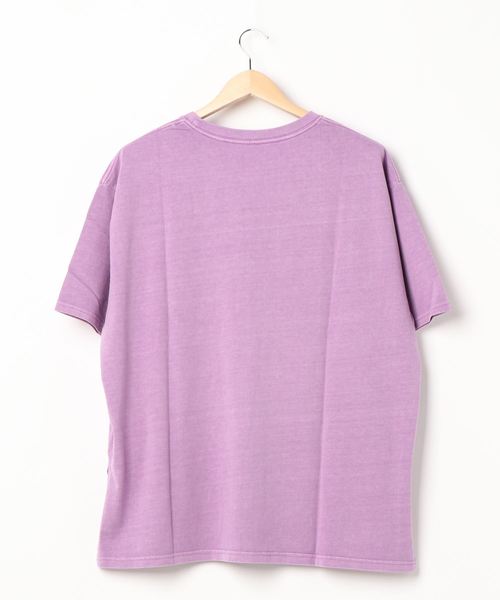 STYLEBLOCK（スタイルブロック）の「天竺ピグメントビッグTシャツ（Tシャツ/カットソー・レディース・チャコールグレー/ベージュ/パープル/カーキ/イエロー/グリーン・M）」の7枚目の写真