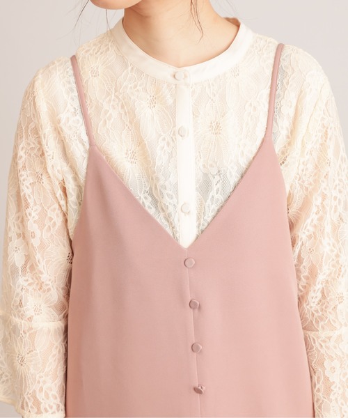 natural couture（ナチュラルクチュール）の「【WEB限定】前後2WAYちび釦キャミワンピース（ワンピース・レディース・ブラック/ブラウン/その他/その他1/ピンクベージュ・FREE）」の8枚目の写真