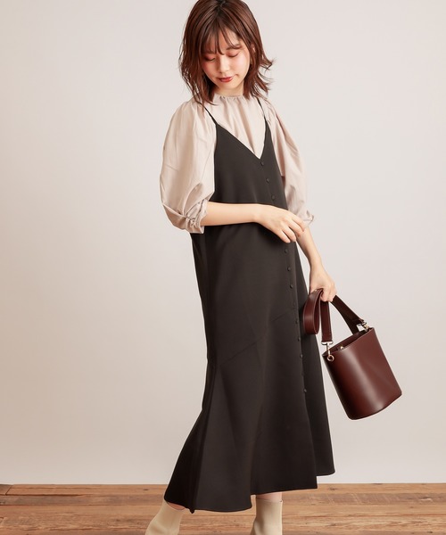 natural couture（ナチュラルクチュール）の「【WEB限定】前後2WAYちび釦キャミワンピース（ワンピース・レディース・ブラック/ブラウン/その他/その他1/ピンクベージュ・FREE）」の21枚目の写真