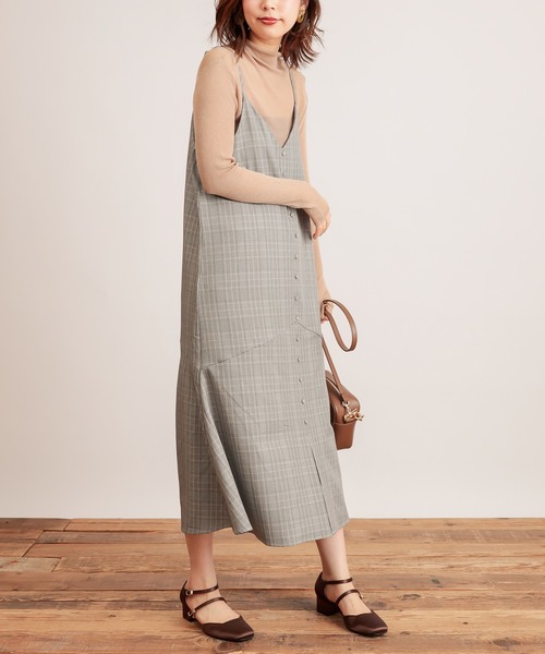 natural couture（ナチュラルクチュール）の「【WEB限定】前後2WAYちび釦キャミワンピース（ワンピース・レディース・ブラック/ブラウン/その他/その他1/ピンクベージュ・FREE）」の16枚目の写真