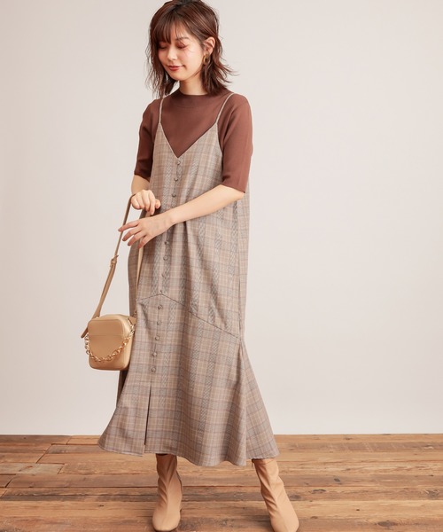 natural couture（ナチュラルクチュール）の「【WEB限定】前後2WAYちび釦キャミワンピース（ワンピース・レディース・ブラック/ブラウン/その他/その他1/ピンクベージュ・FREE）」の22枚目の写真