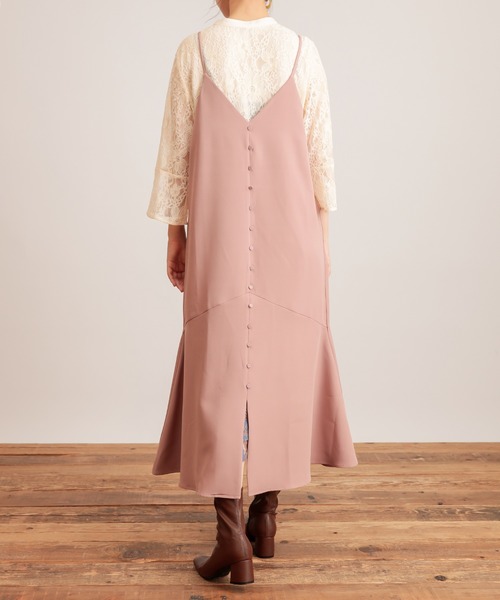 natural couture（ナチュラルクチュール）の「【WEB限定】前後2WAYちび釦キャミワンピース（ワンピース・レディース・ブラック/ブラウン/その他/その他1/ピンクベージュ・FREE）」の11枚目の写真