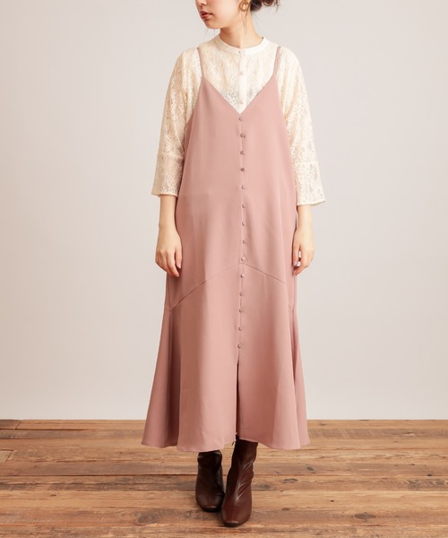 natural couture（ナチュラルクチュール）の「【WEB限定】前後2WAYちび釦キャミワンピース（ワンピース・レディース・ブラック/ブラウン/その他/その他1/ピンクベージュ・FREE）」の20枚目の写真