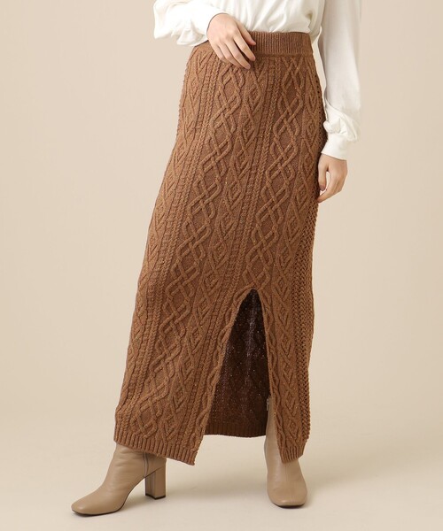 セール ケーブルニットロングスカート スカート Me Me Couture ミーアンドミークチュール のファッション通販 Zozotown