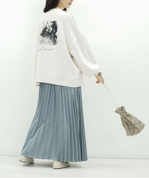 archives（アルシーヴ）の「サテンプリーツスカート（スカート・レディース・ピンクベージュ/グレイッシュベージュ/ブルー/ブラウン/グリーン/ベージュ/ブラック・MEDIUM）」の22枚目の写真