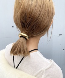 ギフト対応♪Saskia diez BOLD ヘアゴム シルバー ゴールド