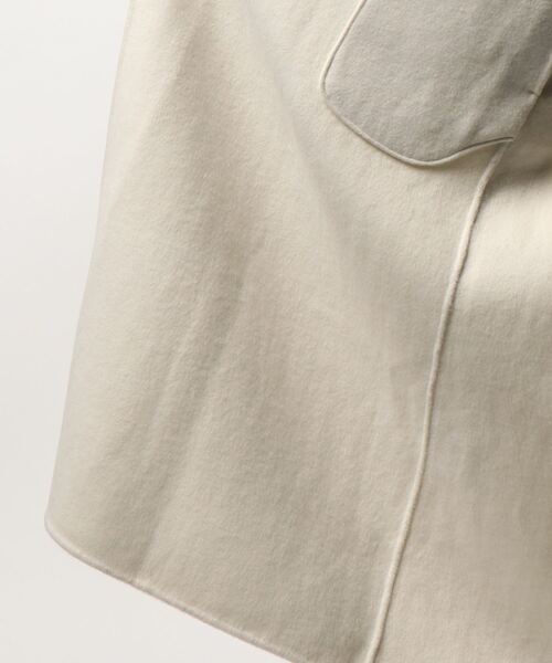 DouDou（ドゥドゥ）の「【2WAY仕様】リバーノーカラーコート（ノーカラーコート・レディース・グレイッシュベージュ/ベージュ・FREE）」の4枚目の写真