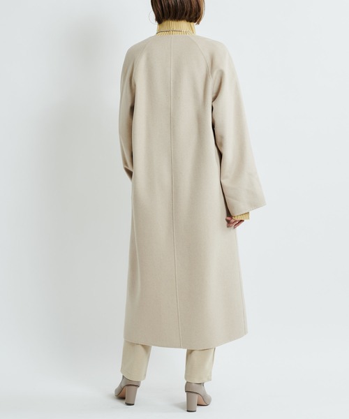 DouDou（ドゥドゥ）の「【2WAY仕様】リバーノーカラーコート（ノーカラーコート・レディース・グレイッシュベージュ/ベージュ・FREE）」の17枚目の写真